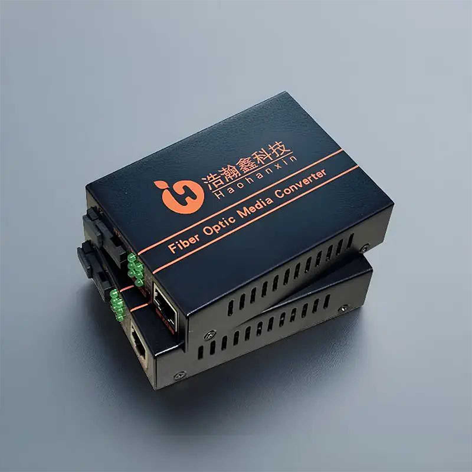 HHX新款百兆光纤收发器单模单纤光电转换器HTB-3100AB一对加强版 - 图3