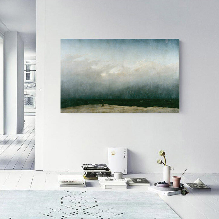 巨人山弗里德里希沙发背景墙装饰画卧室客房风景画餐厅壁挂画玄关,淘宝优惠券,粉丝福利购,淘宝优惠卷