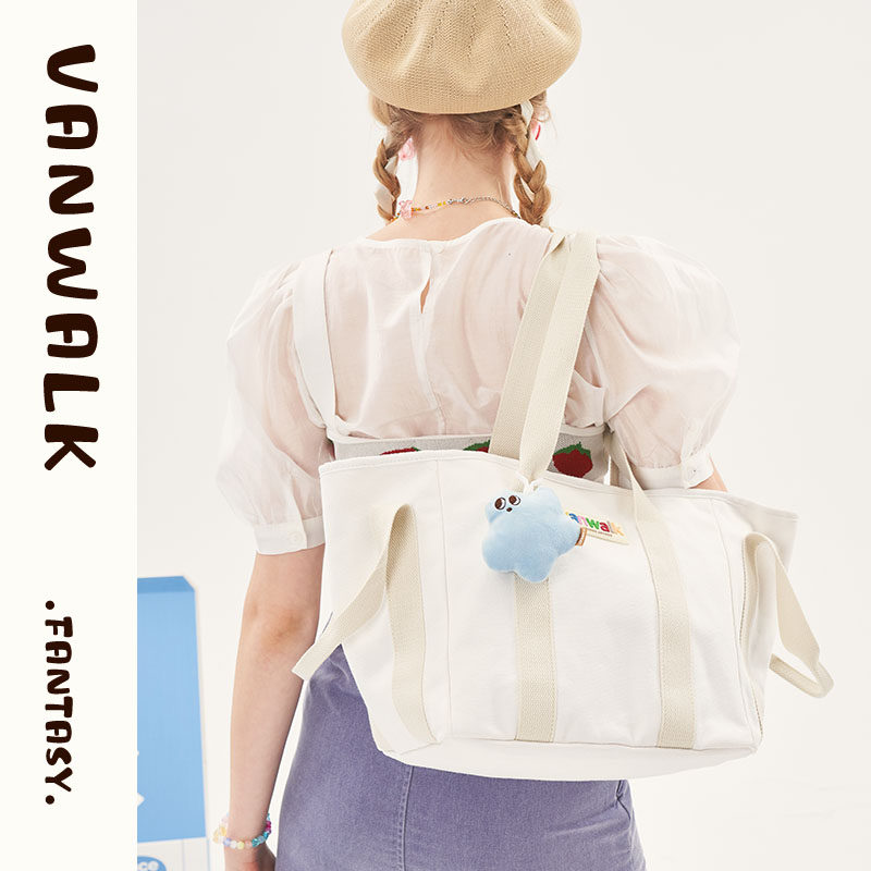 vanwalk小人国度帆布托特可爱女包 金宏箱包女士包袋