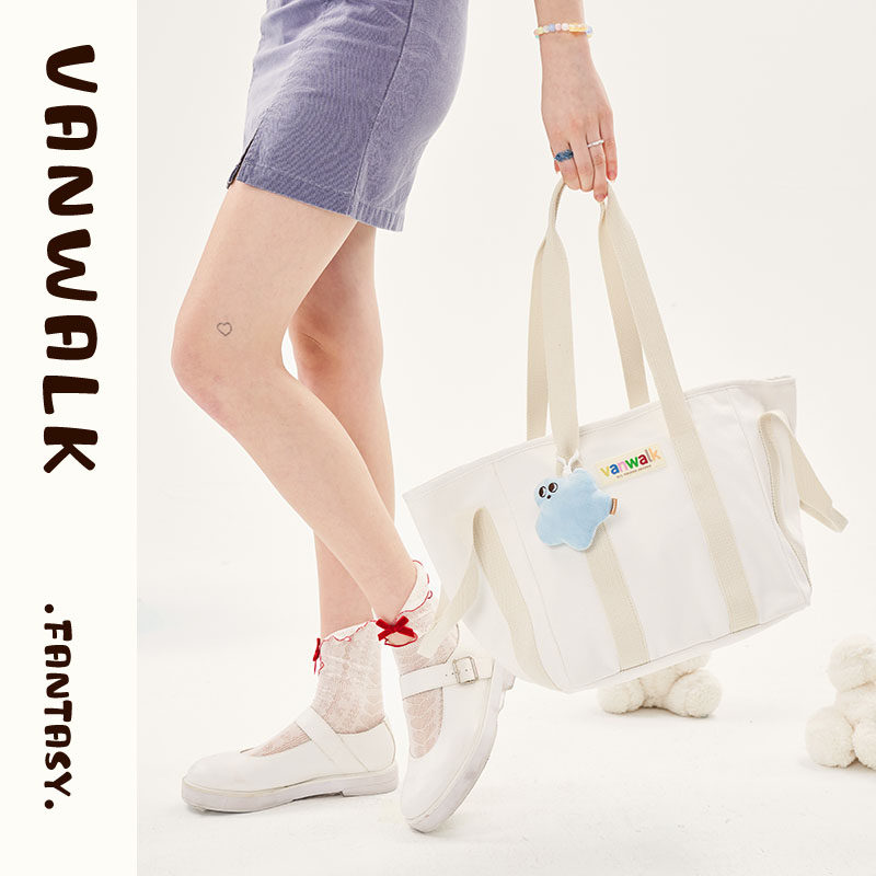 vanwalk小人国度帆布托特可爱女包 金宏箱包女士包袋