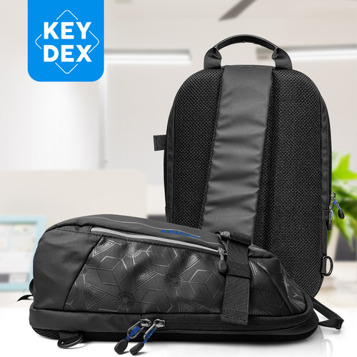 KEYDEX 单肩背包单肩斜跨包胸包2024新款时尚多功能黑色男士女士斜跨包 - 图1