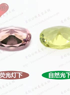 蛋形亚历山大变色石裸石 人工宝石点缀饰品首饰美甲配件宝石205#