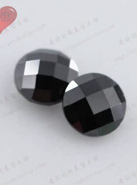 diy黑色圆形裸石戒面