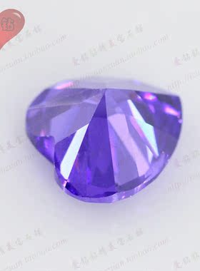 diy紫蓝色心形裸石手机壳仿钻