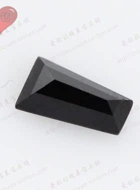 黑色锆石梯方形裸石 梯形人造微镶嵌美甲果冻仿钻配饰5-8.0mm