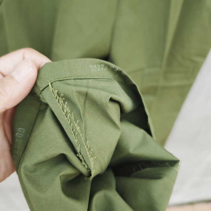 库存87式的确良夏裤军绿色女改男工作裤劳保裤户外直筒民工长裤 - 图2