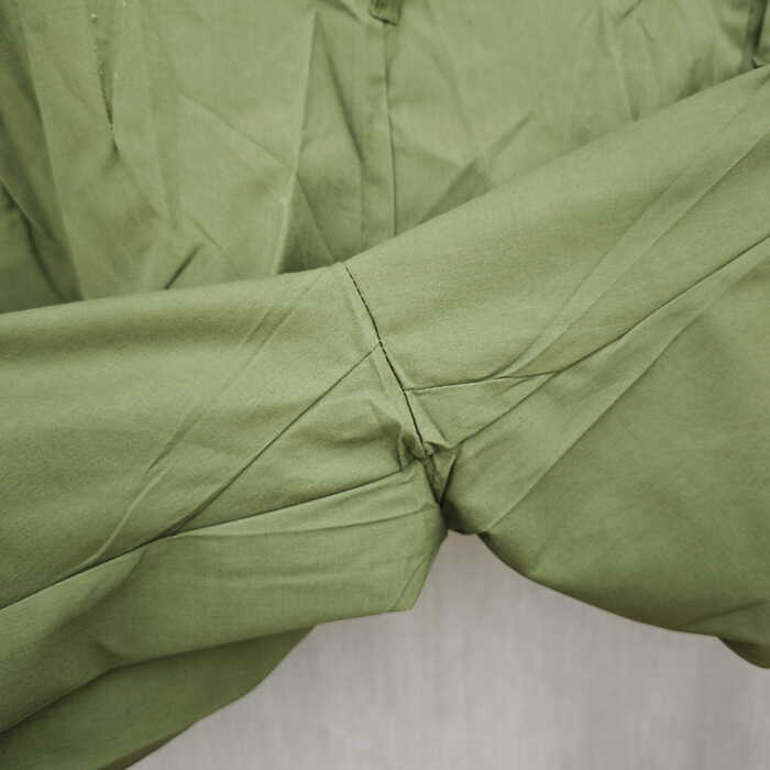 库存87式的确良夏裤军绿色女改男工作裤劳保裤户外直筒民工长裤 - 图1