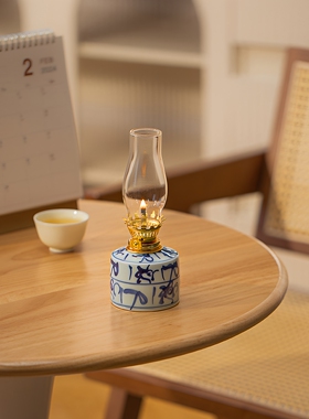 复古油灯(送网兜镊子油灯芯火柴)