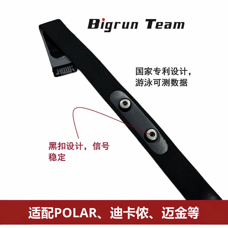 BigRun巅口心率替换带兼容POLAR佳明电极胸带游泳跑步骑行高精度-图0