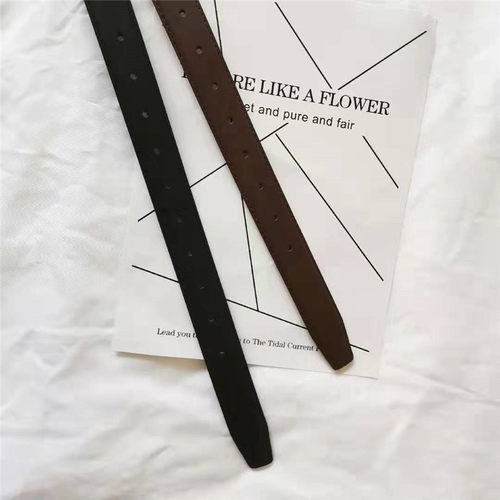 ins港风酷皮带男潮流年轻人学生韩版百搭简约裤腰带女韩国个性黑 - 图3