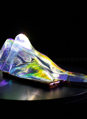 特色炫彩冰山景台玄关桌面摆件