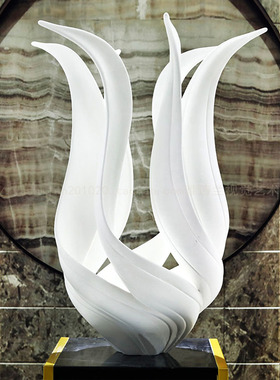 简约抽象白玉兰现代雕塑现货定制