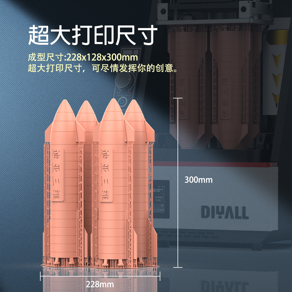 迪亚三维DOU-10黑白屏12K高速8K高精度光固化3D打印机工业珠宝牙-图2