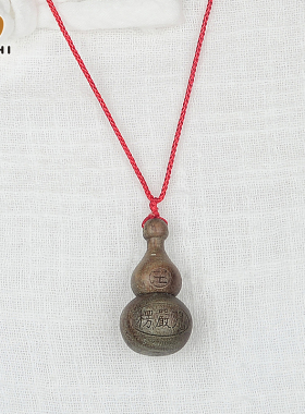 福源阁绿檀木葫芦楞严咒包邮项链