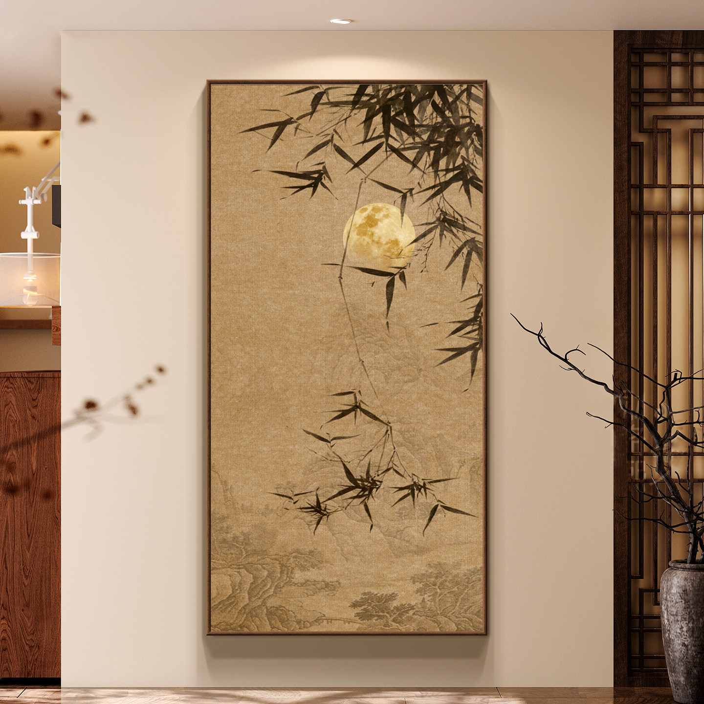 宋代美学禅意玄关山水画新中式入户走廊过道背景墙装饰画书房挂画,淘宝优惠券,粉丝福利购,淘宝优惠卷