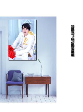 定制尺寸婚纱照现代卧室无框画
