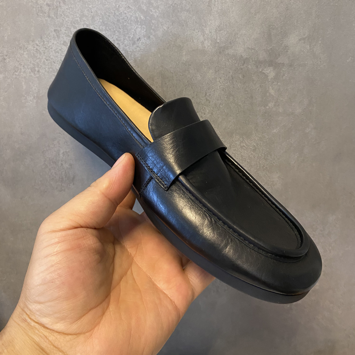 Summer handmade calf leather flat loafers for women