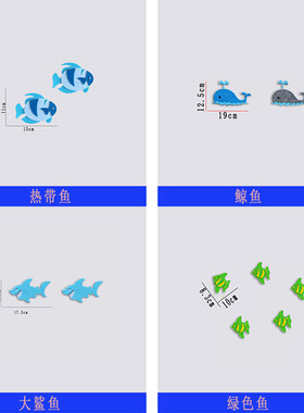 海洋风环创材料文化墙贴画