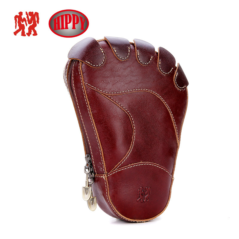 嬉皮氏手工皮具脚丫迷你胸包斜挎包 嬉皮氏女士包袋