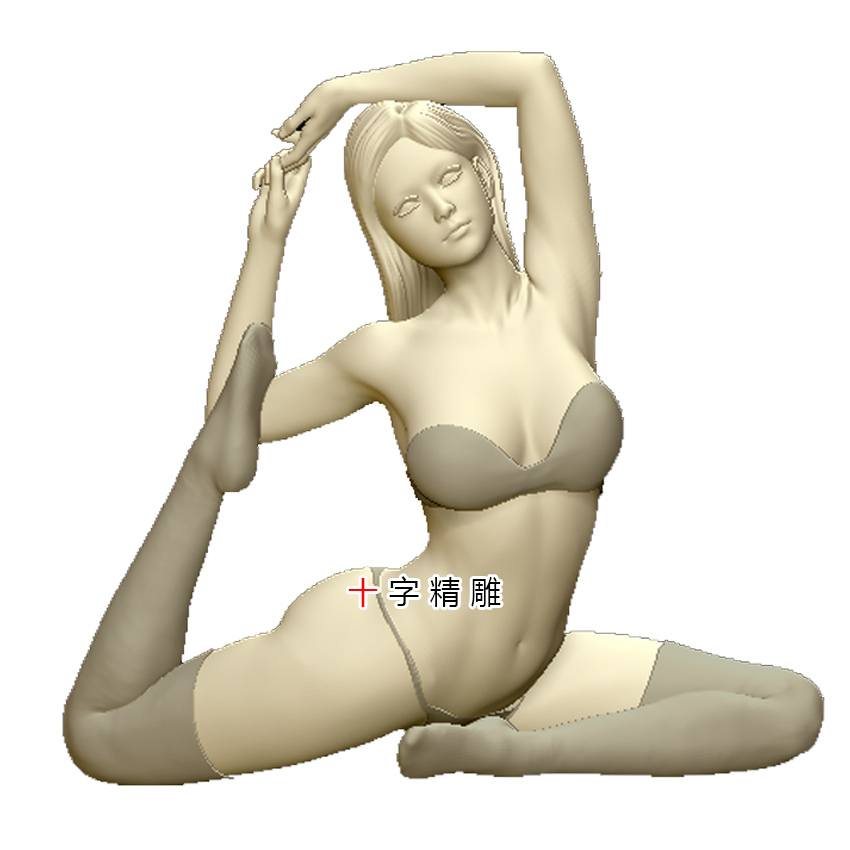 美女stl人体模型zb女性瑜伽rhino犀牛maya手办c4d圆雕3d打印素材 - 图3