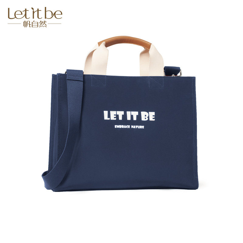 帆布女大容量尼龙牛津上班公文包 letitbe女士包袋