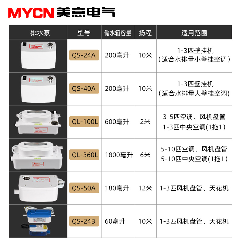 空调冷凝水自动排水泵 中央空调排水泵全自动控制器外置静音家用