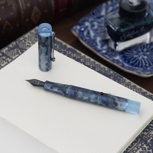 现货OPUS 88DEMO BLUE SAPPHIRE地球蓝宝石大型正统滴入式pvd钢笔 - 图3