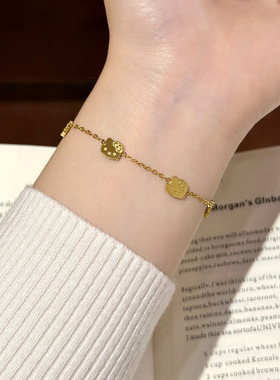 轻奢钛钢小猫不掉色手链