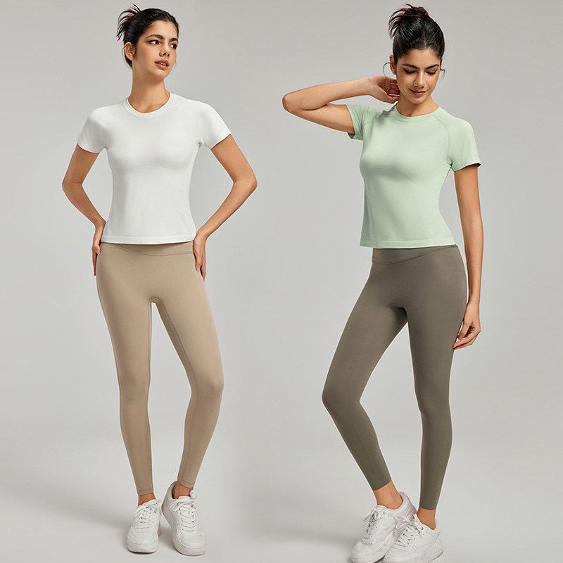 裸感无缝收腰显瘦轻薄运动短袖女跑步透气圆领瑜伽健身上衣T恤,淘宝优惠券,粉丝福利购,淘宝优惠卷