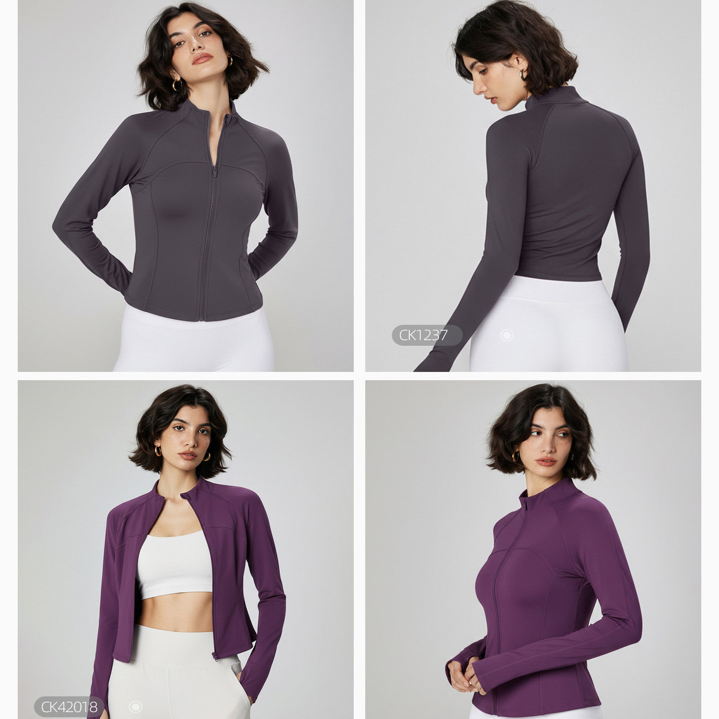 秋冬薄绒加厚瑜伽服女修身立领透气跑步运动外套裸感收腰拉链上衣,淘宝优惠券,粉丝福利购,淘宝优惠卷