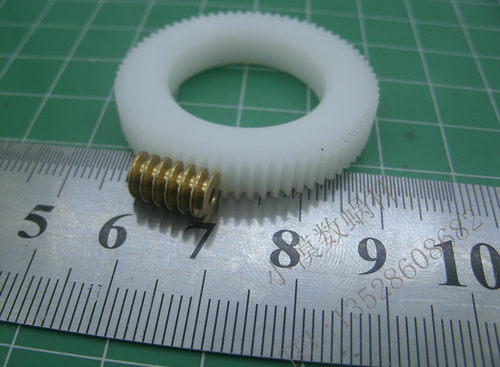 0.5模铜蜗杆塑料蜗轮玩具科技研发制作竞赛DIY配件打减速比1:71 - 图0