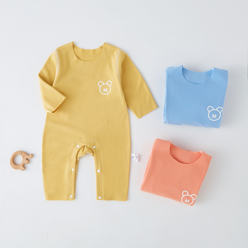 德绒新生婴儿长袖春秋款无痕连体衣保暖冬季无骨内衣哈衣宝宝爬服,淘宝优惠券,粉丝福利购,淘宝优惠卷