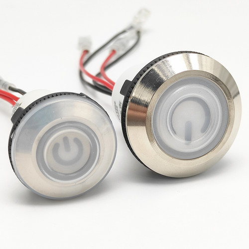 炉灶风机防水电源开关 商用节能猛火灶30mm金属按钮带灯开关 配件 - 图2