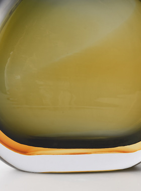 新中式水晶玻璃插花器珐琅花瓶家居简约装饰餐桌摆件摆设节日礼