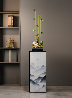 大号富贵竹节节高升摆件新中式客厅电视柜隔断办公室乔迁新居装饰