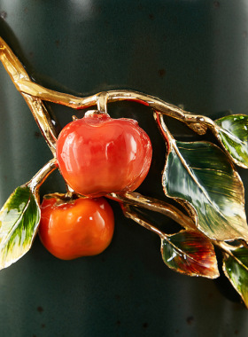 轻奢珐琅彩陶瓷花瓶摆件新中式家用客厅桌面干花插花创意装饰摆设