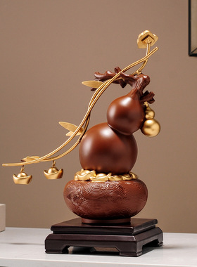 中古风聚宝葫芦摆件客厅电视柜博古架酒柜装饰感入伙开业送礼