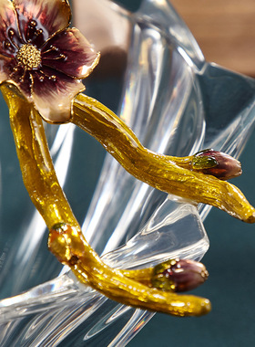 轻奢 创意果盘珐琅彩玻璃果盘居家果碟客厅茶几高档干果零食收纳