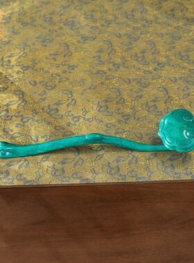 铜艺坊吉祥如意黄铜摆件如意手把玩件铜器家居桌面书房博古架摆件