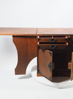 装饰摆件微型实木小柜怀旧摆件