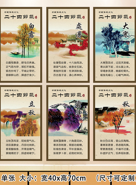 装饰海报贴画养身诗歌二十四节气