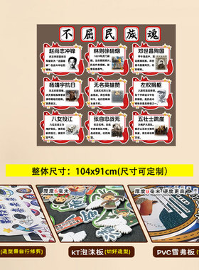 铭记历史爱我中华红色国主题板报