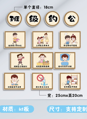 卡通简约班级公约可爱风环创材料