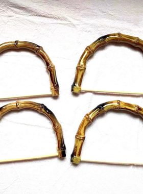 编织包仿竹节提手 包装盒礼盒把手 包包手袋配件亚克力塑料提手