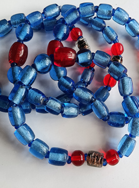 宝琉阁KS07纯手工老琉璃老珠子手串
