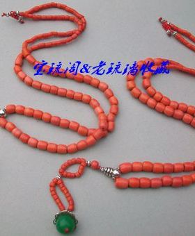 cl86宝琉阁手工长鼓形佛串老琉璃