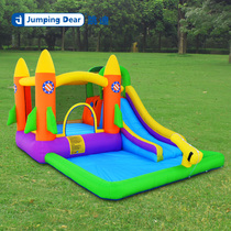 Hop Di Home Children Inflatable Castle Rocket Rock Climbing Water Spray Slides Indoor trampoline Trampoline Trampoline Jumping Bed