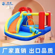 Jump Di Child Inflatable Castle Play Water Jump Bed Water Spray Slide Water Park Water Park Indoor Outside Inflatable Burg Home