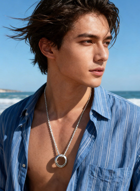 复古戒指1314钛钢男钛钢