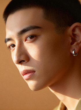 嘻哈风hiphop潮流耳夹钛钢韩版